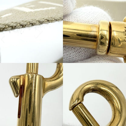 Celine Logo Shoulder Strap Canvas Beige Gold — view 5