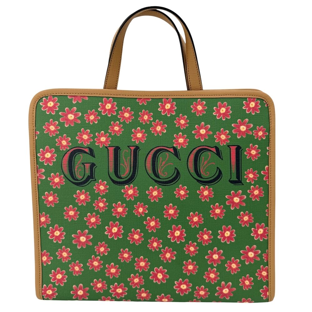 Gucci 2-Way Children's Kitten Shoulder Bag Crossbody Cat Leather Green Brown — view 2