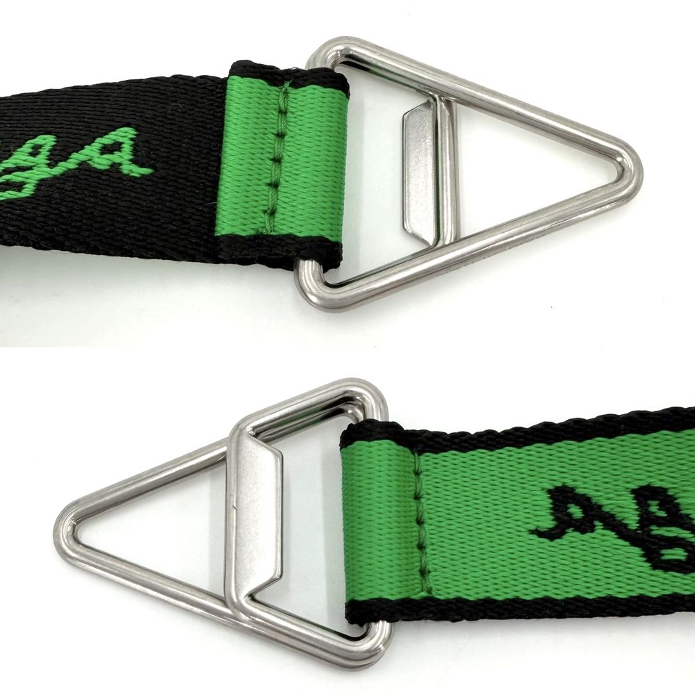 Bottega Veneta Belt Logo Canvas Black Green Silver — view 2