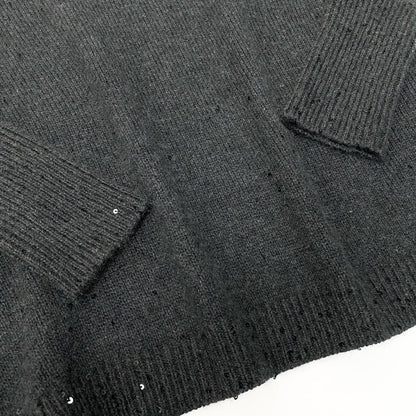 Brunello Cucinelli Sequin Design Cashmere Silk Knit Sweater XXS Gray Top — view 4
