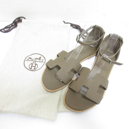 Hermes Santorini Strap Sandals Etoupe