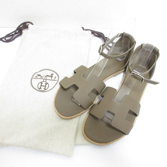 Hermes Santorini Strap Sandals Etoupe