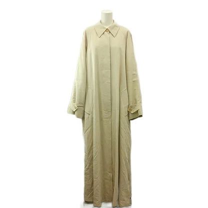 Max Mara White Tag Soutien Collar Coat Light Beige Long Sleeve Single 42