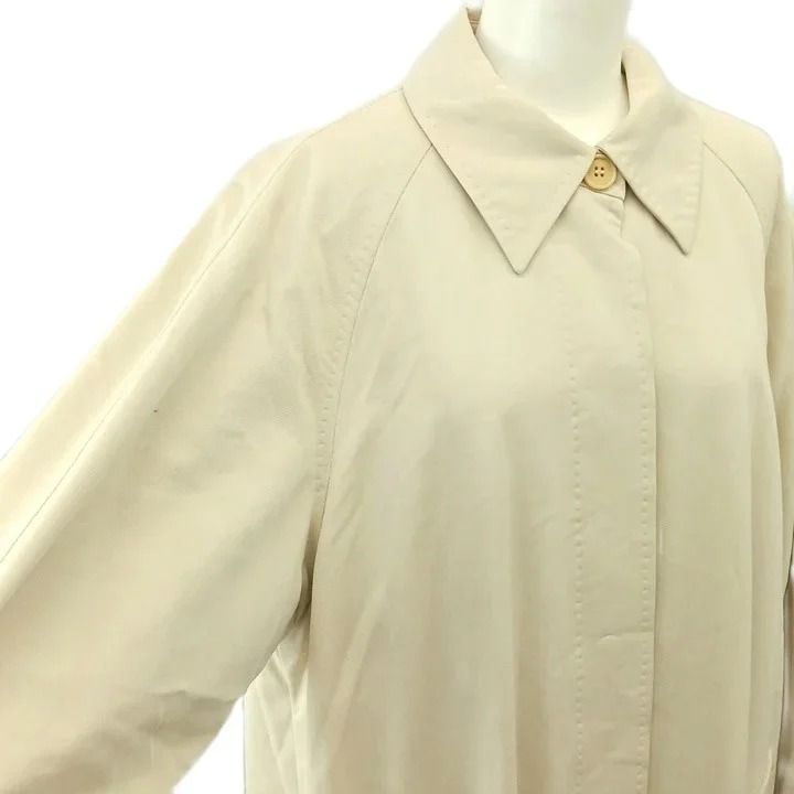 Max Mara White Tag Soutien Collar Coat Light Beige Long Sleeve Single 42 — view 5