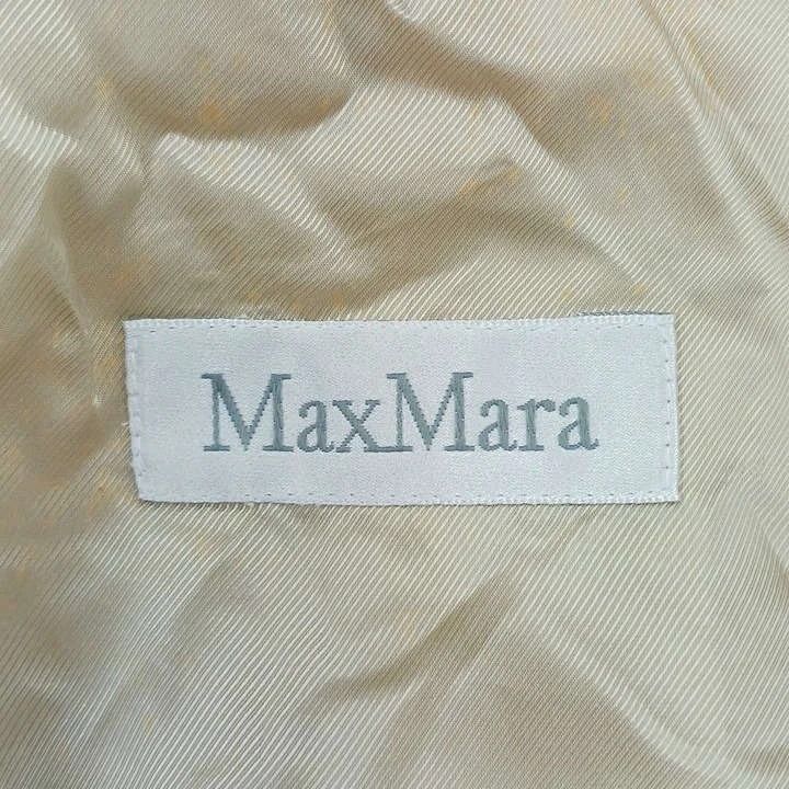 Max Mara White Tag Soutien Collar Coat Light Beige Long Sleeve Single 42 — view 4