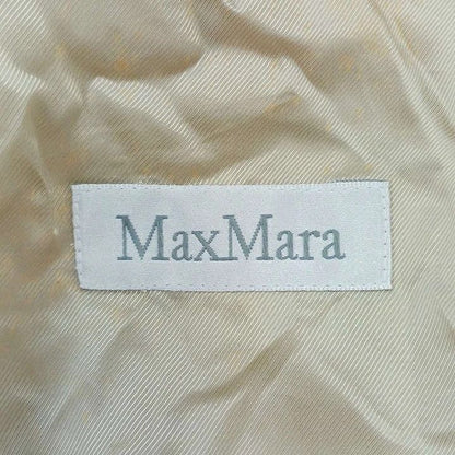 Max Mara White Tag Soutien Collar Coat Light Beige Long Sleeve Single 42 — view 4