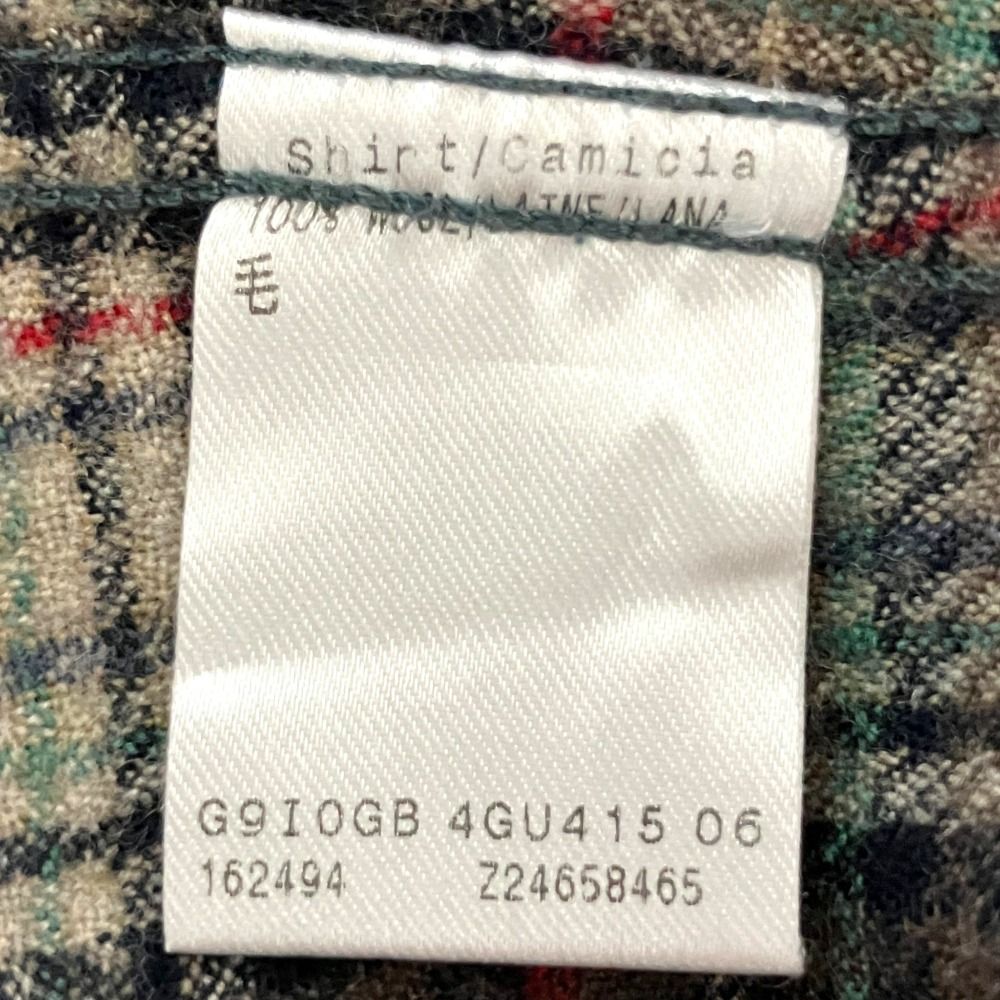 Gucci Plaid Pattern Long Sleeve Wool Flannelette Blouse — view 4