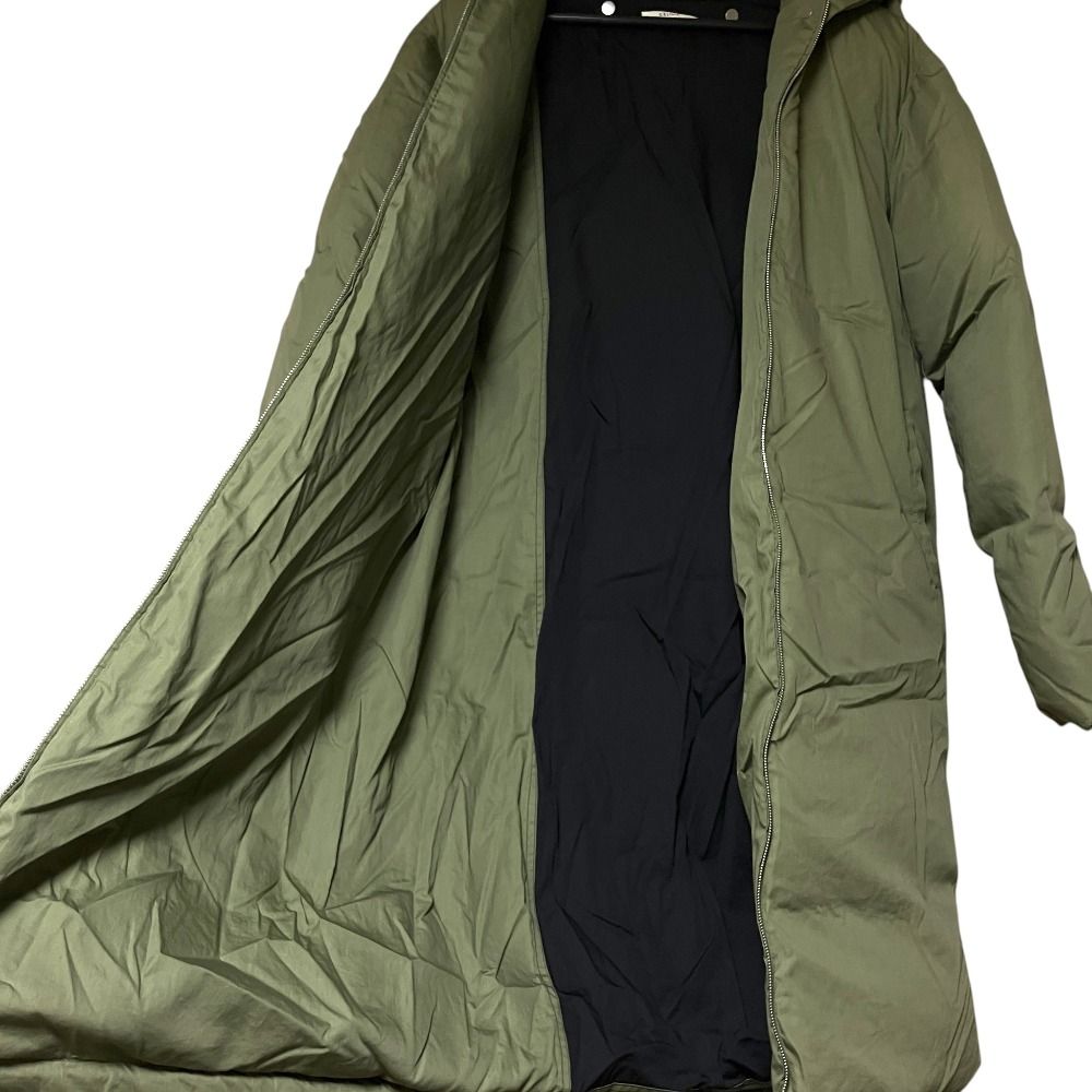 Celine Phoebe Philo Era Cotton Silk Hooded Down Coat 2 Khaki 36 — view 4