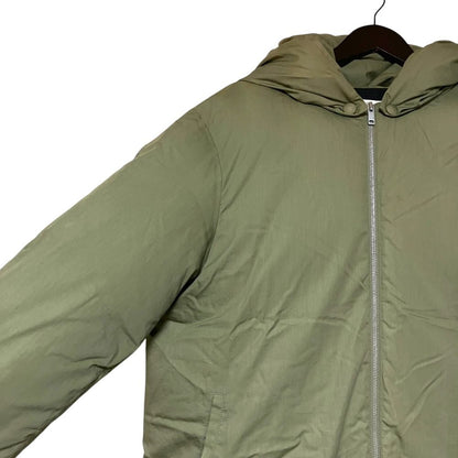 Celine Phoebe Philo Era Cotton Silk Hooded Down Coat 2 Khaki 36 — view 3