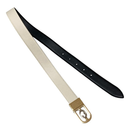 Gucci Interlocking G Reversible Belt White Black — view 6