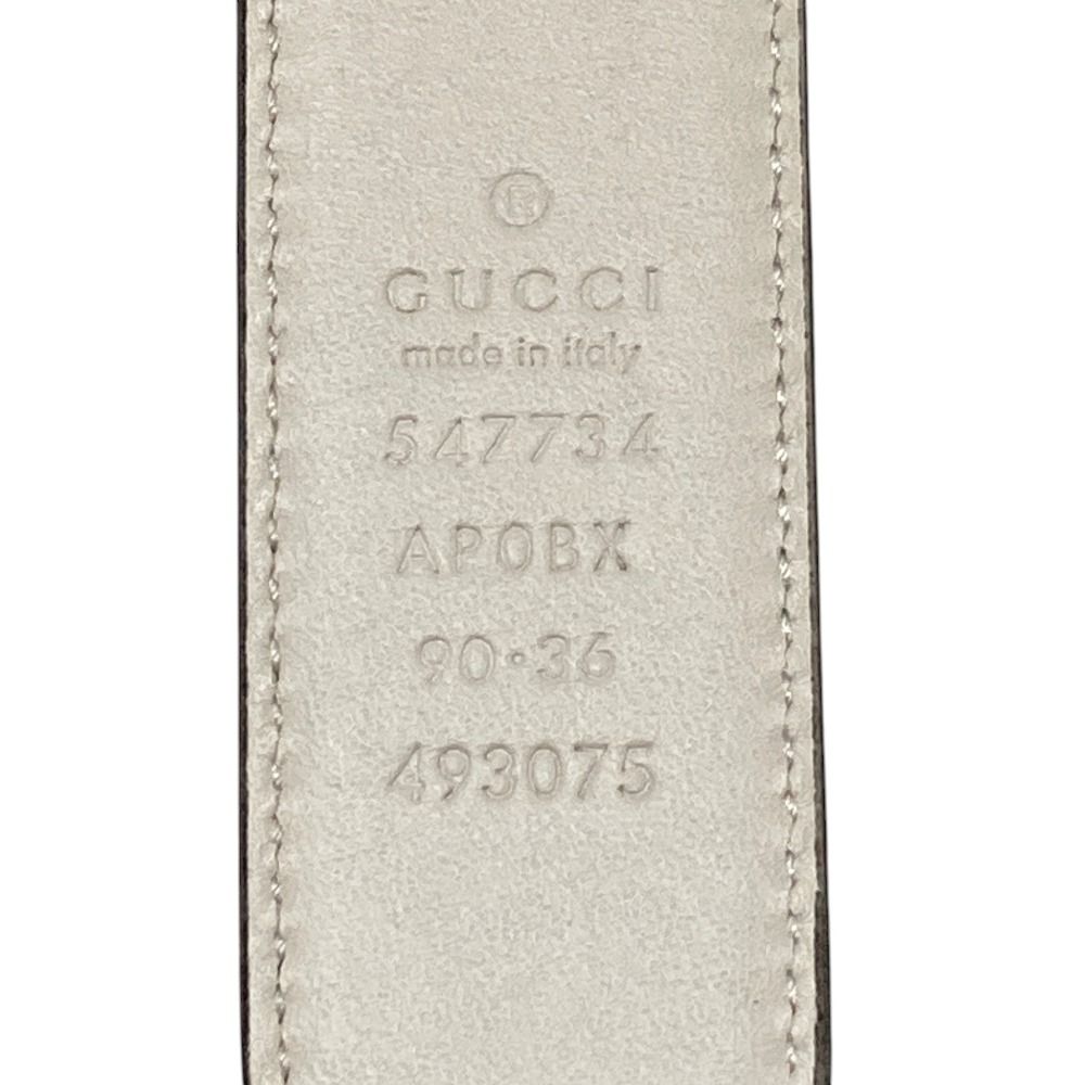 Gucci Interlocking G Reversible Belt White Black — view 2