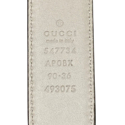 Gucci Interlocking G Reversible Belt White Black — view 2