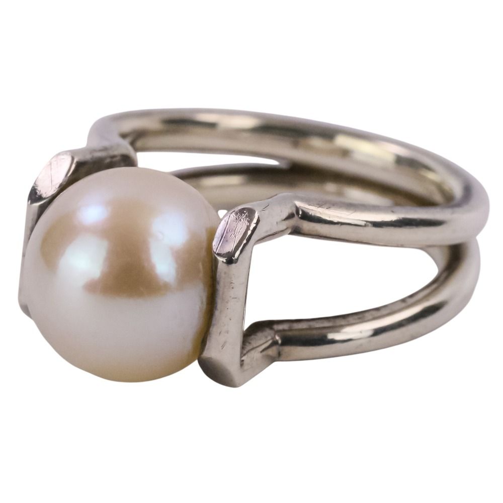 Tiffany & Co HardWear Fresh Water Pearl Ring Silver — view 8