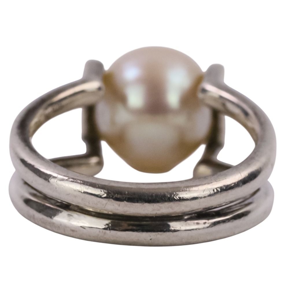 Tiffany & Co HardWear Fresh Water Pearl Ring Silver — view 4