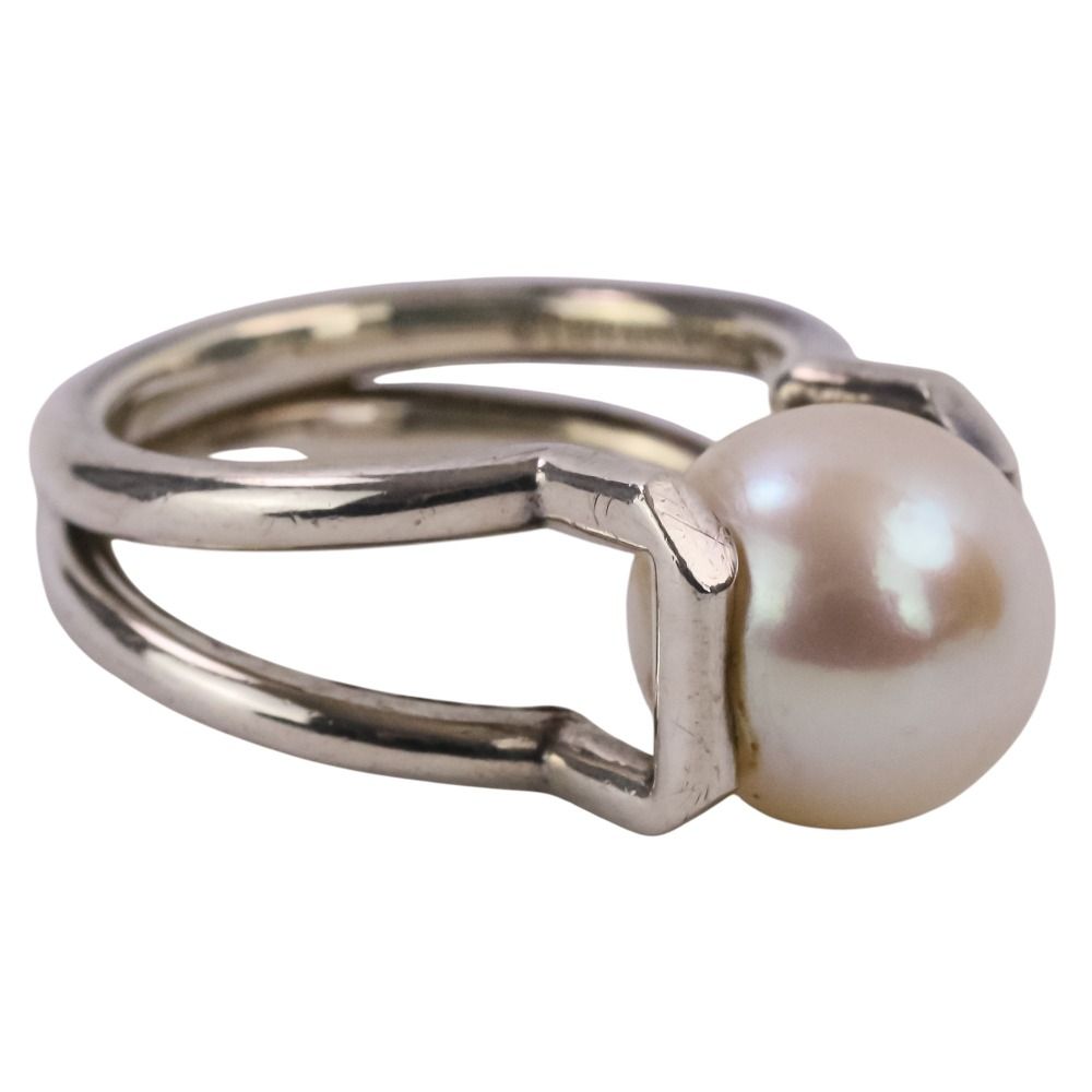 Tiffany & Co HardWear Fresh Water Pearl Ring Silver — view 7