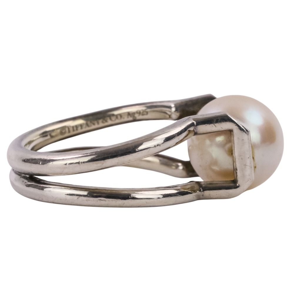 Tiffany & Co HardWear Fresh Water Pearl Ring Silver — view 6