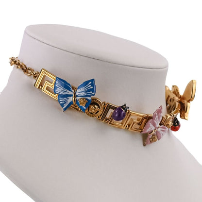 Versace Dua Lipa Collaboration Butterfly Chain Necklace Choker Gold — view 2