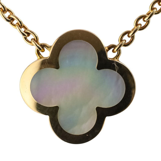 Van Cleef & Arpels Pure Alhambra 750 Necklace Yellow Gold Mother of Pearl