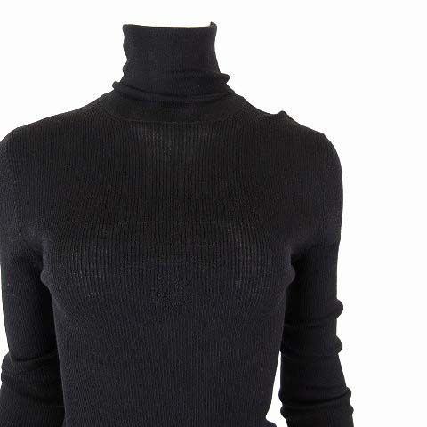 Prada Front Big Logo Super Fine Wool Silk Blend Turtleneck Sweater Long Sleeve — view 4