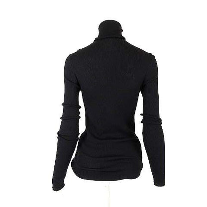Prada Front Big Logo Super Fine Wool Silk Blend Turtleneck Sweater Long Sleeve — view 5
