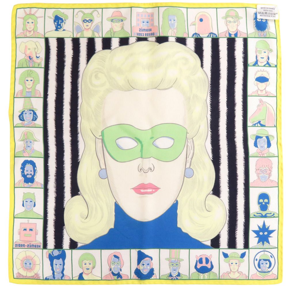 Hermes Petit Carre 45 Dress Code Scarf Silk Multicolor — view 3
