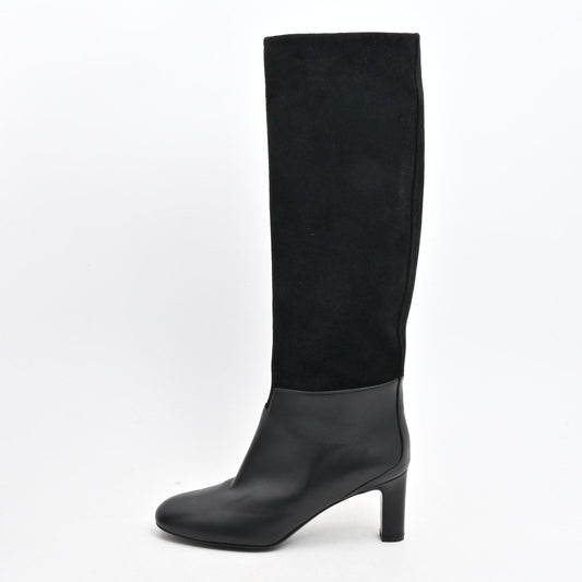 Hermes Long Boots Black Leather