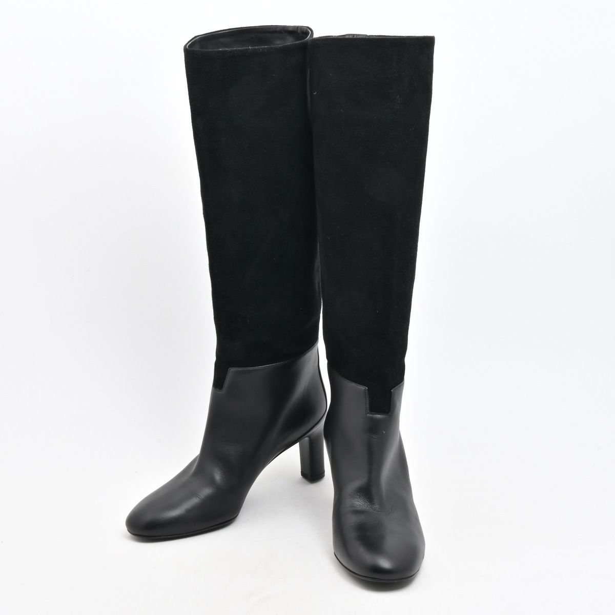 Hermes Long Boots Black Leather — view 2