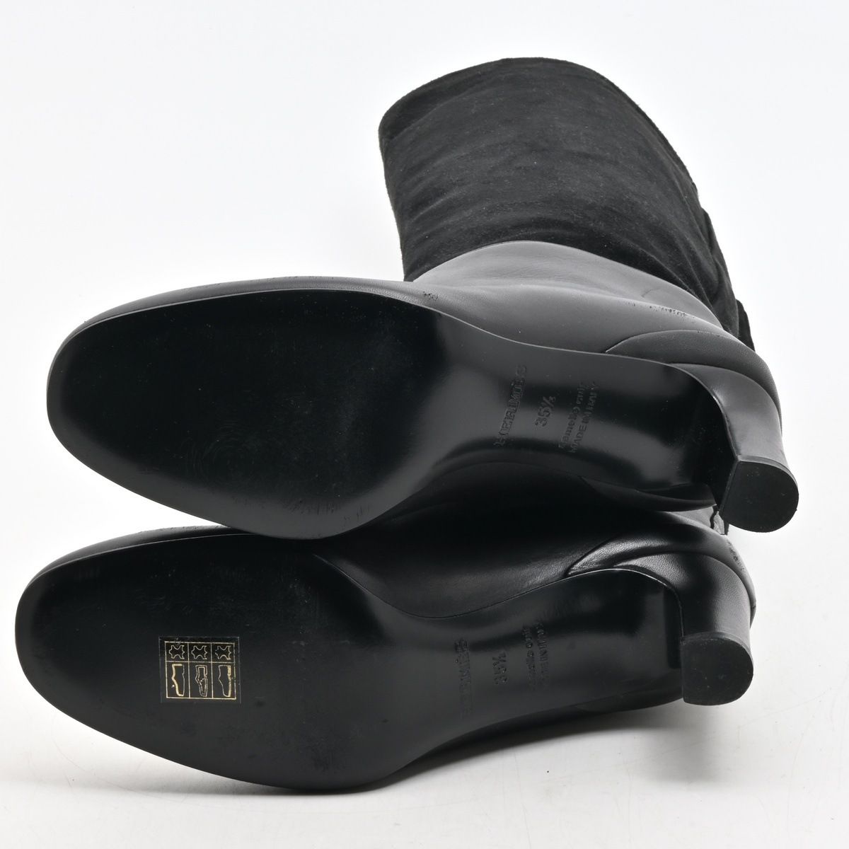 Hermes Long Boots Black Leather — view 4