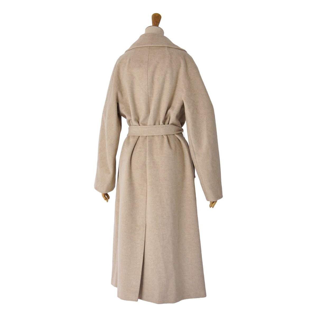 Max Mara Weekend Coat Long with Belt Wool Beige — view 6