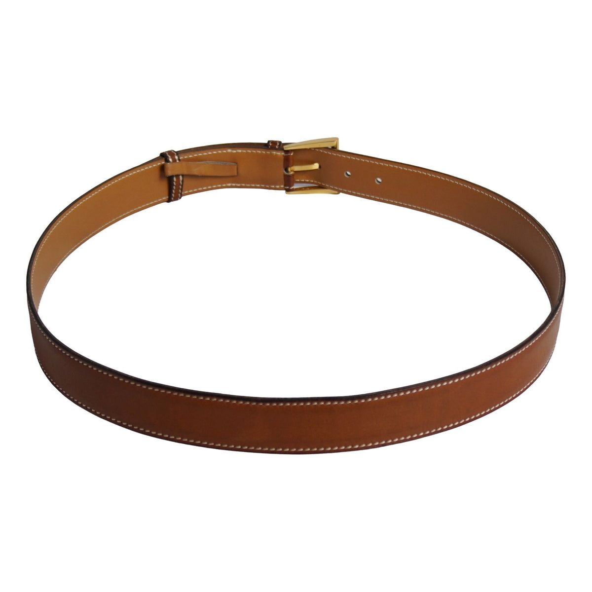 Hermes Vintage Belt Leather Buckle 100 Brown — view 3
