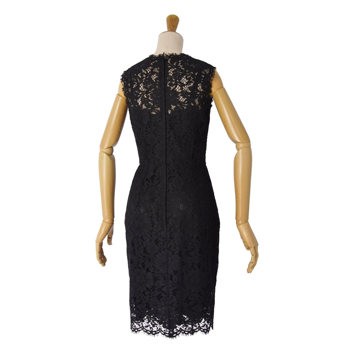 Dolce & Gabbana Dress Sleeveless All Lace Black M — view 5