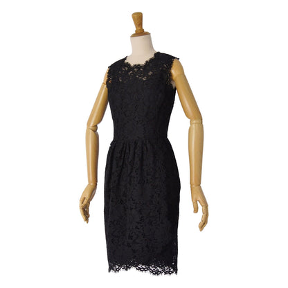 Dolce & Gabbana Dress Sleeveless All Lace Black M — view 4