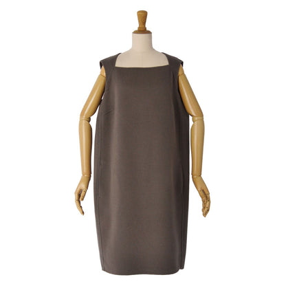 Loro Piana Dress Sleeveless Double Face Top Cashmere Khaki Green 46 — view 3