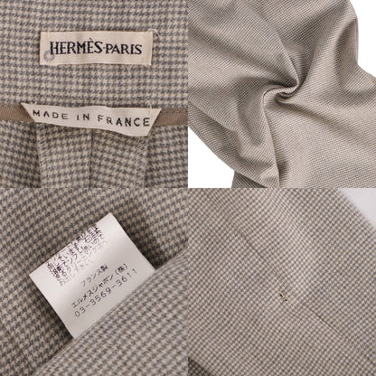 Hermes Martin Margiela Era Pants Trousers Houndstooth Wool Gray 38 — view 6