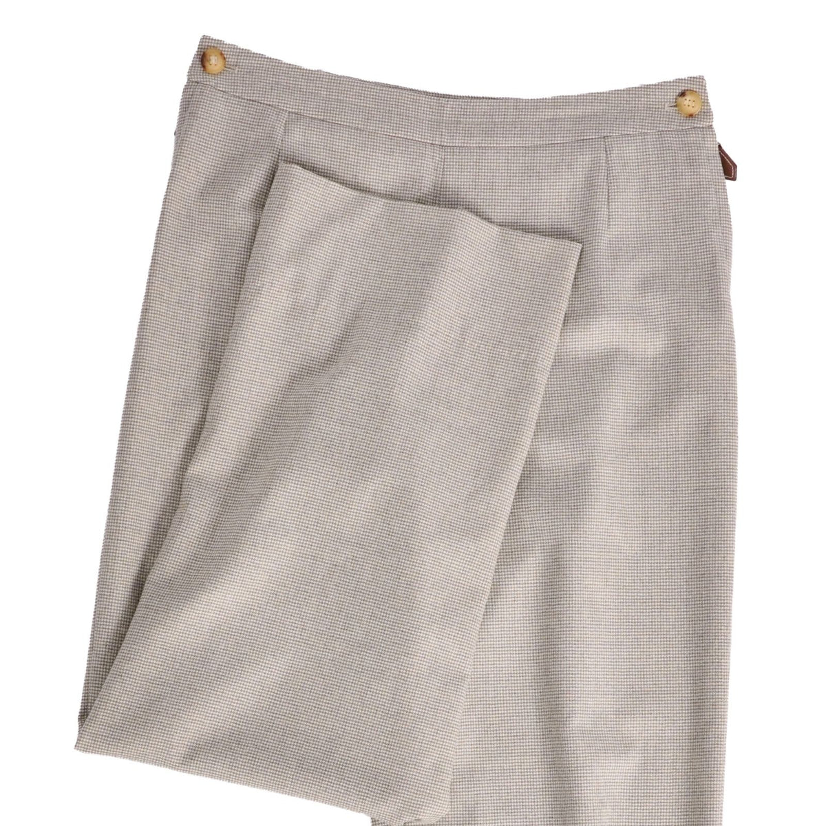 Hermes Martin Margiela Era Pants Trousers Houndstooth Wool Gray 38 — view 3