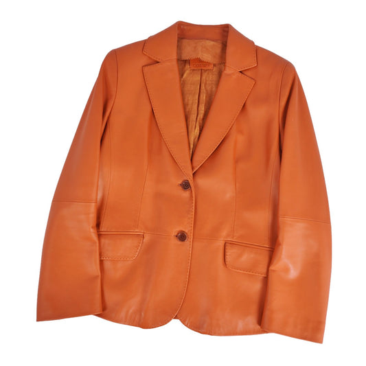 Loewe Jacket Leather Tailored Lambskin Orange 44