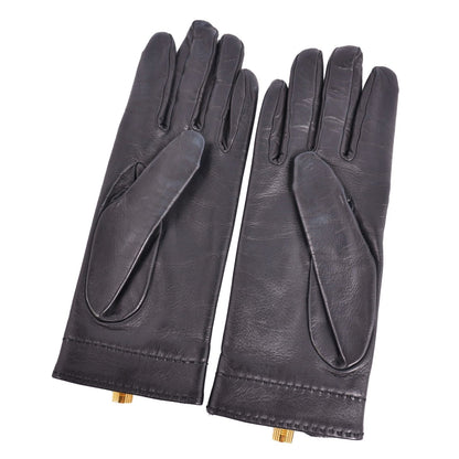 Hermes Gloves Kelly 6.5 Lambskin Black — view 2