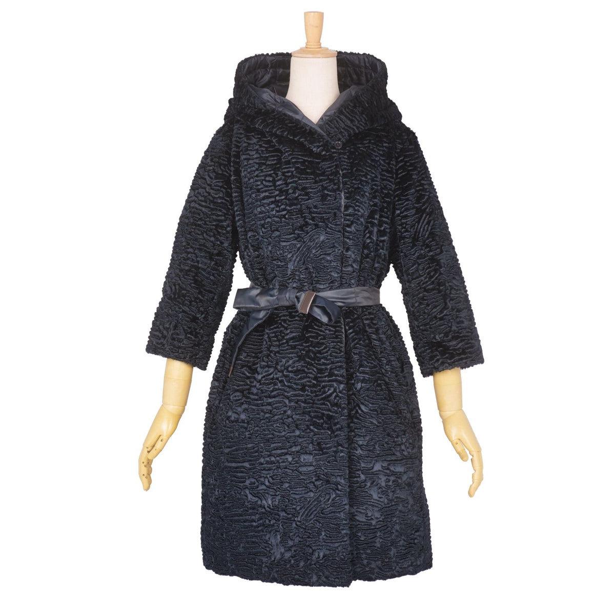 Max Mara S Coat Long Reversible Down Nylon Navy — view 4