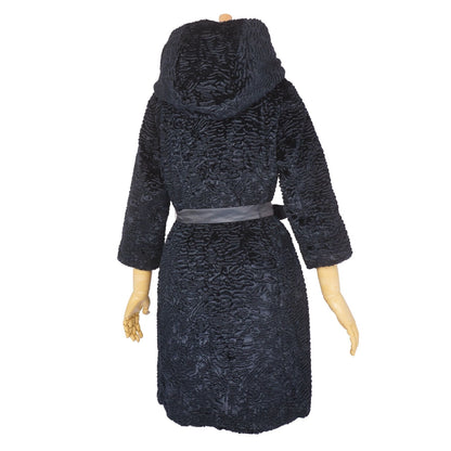 Max Mara S Coat Long Reversible Down Nylon Navy — view 8