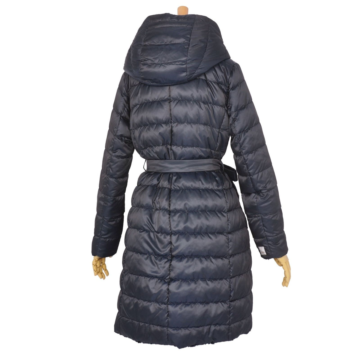 Max Mara S Coat Long Reversible Down Nylon Navy — view 7