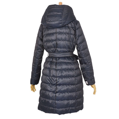 Max Mara S Coat Long Reversible Down Nylon Navy — view 7