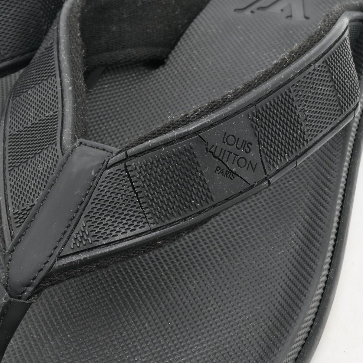Louis Vuitton Beach Sandals Black Damier Pattern 10 — view 7