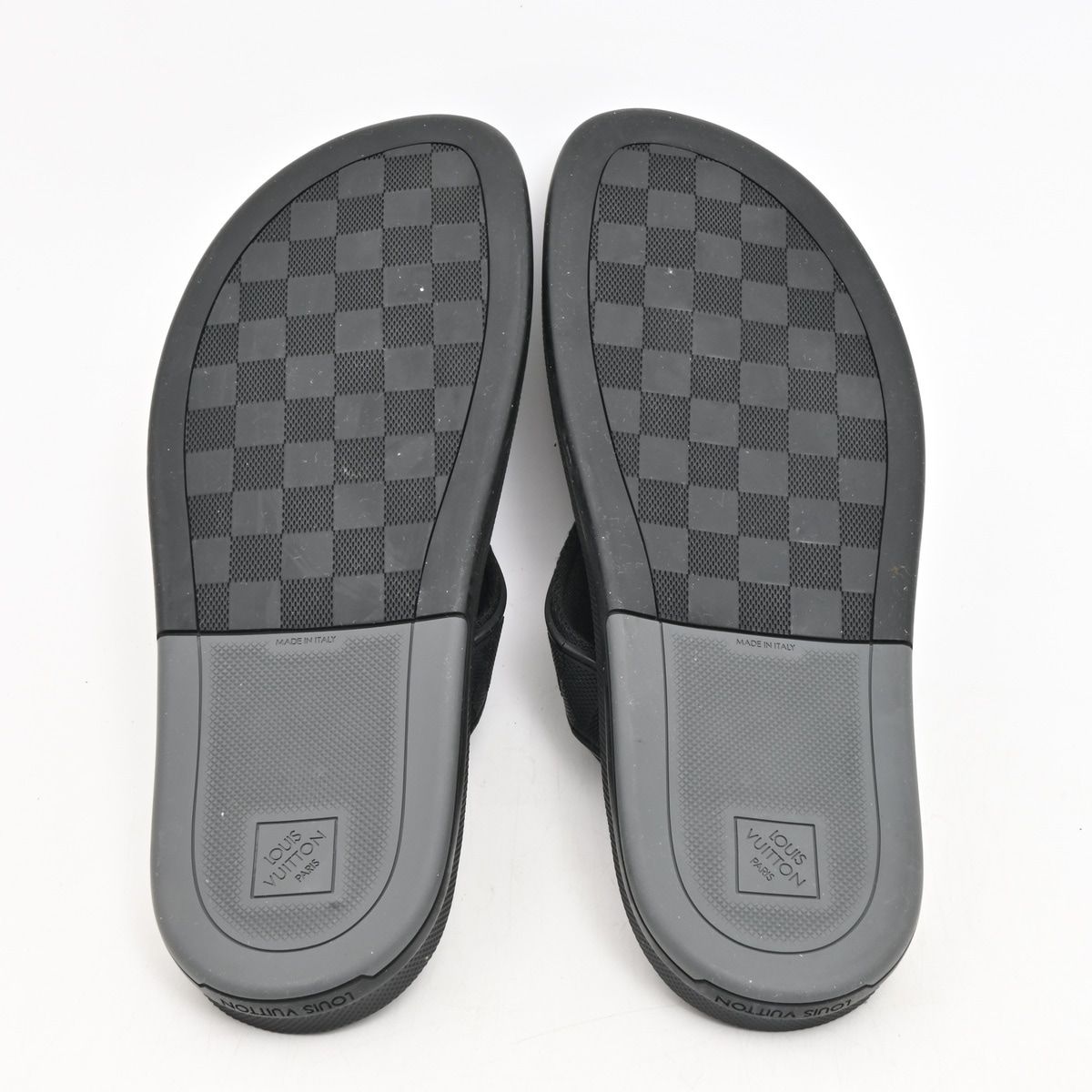Louis Vuitton Beach Sandals Black Damier Pattern 10 — view 4