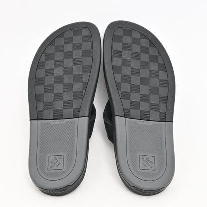 Louis Vuitton Beach Sandals Black Damier Pattern 10 — view 4
