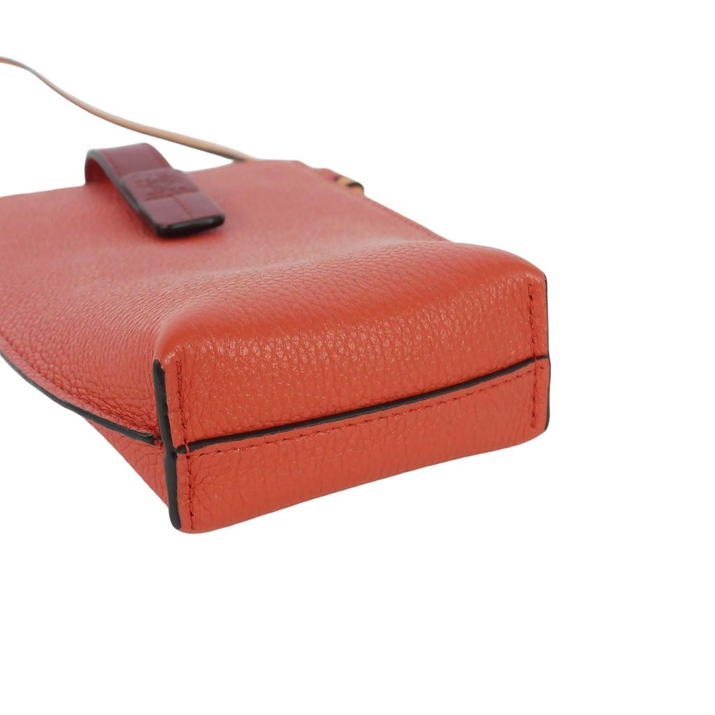 Loewe Pocket Smartphone Shoulder Bag Pochette Orange Beige — view 3