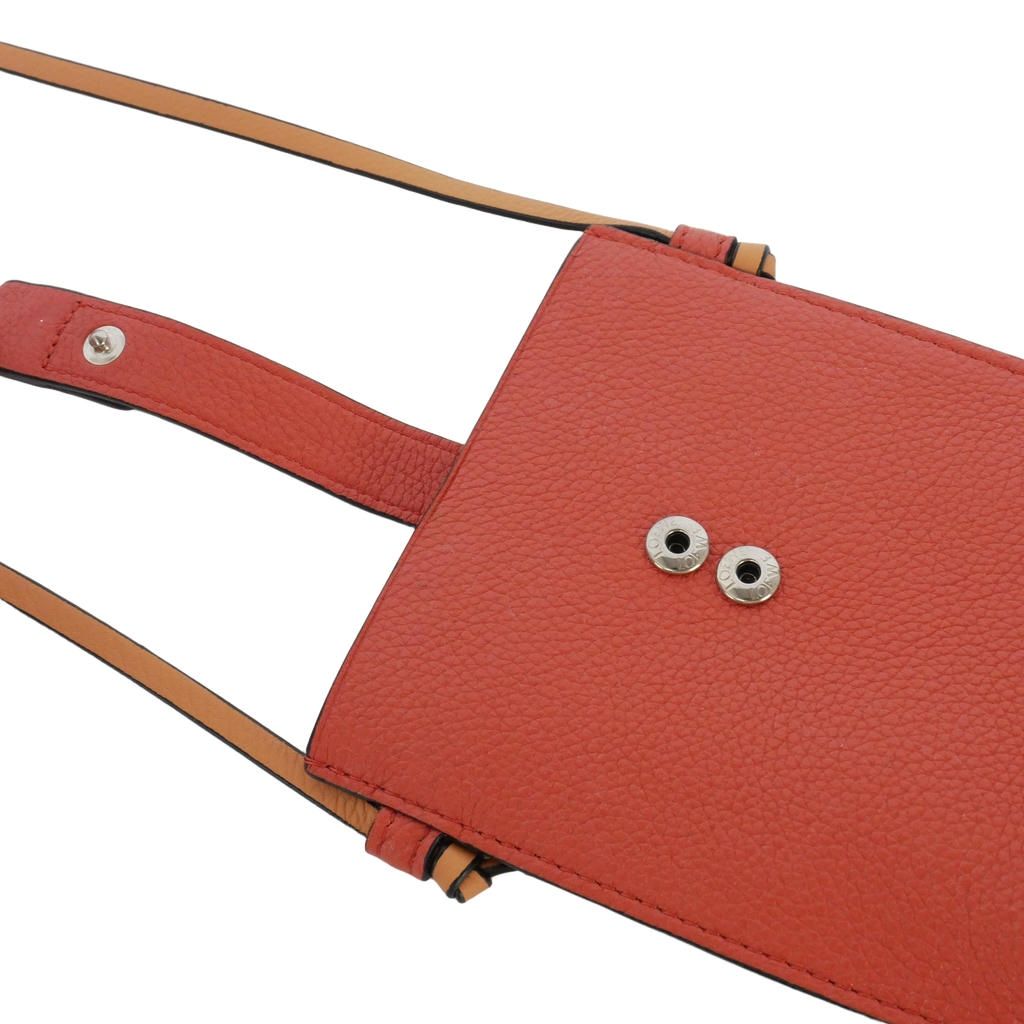 Loewe Pocket Smartphone Shoulder Bag Pochette Orange Beige — view 4