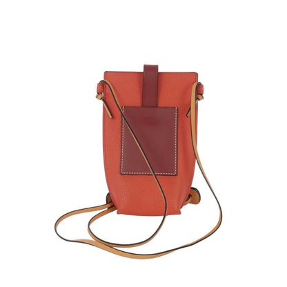 Loewe Pocket Smartphone Shoulder Bag Pochette Orange Beige — view 2