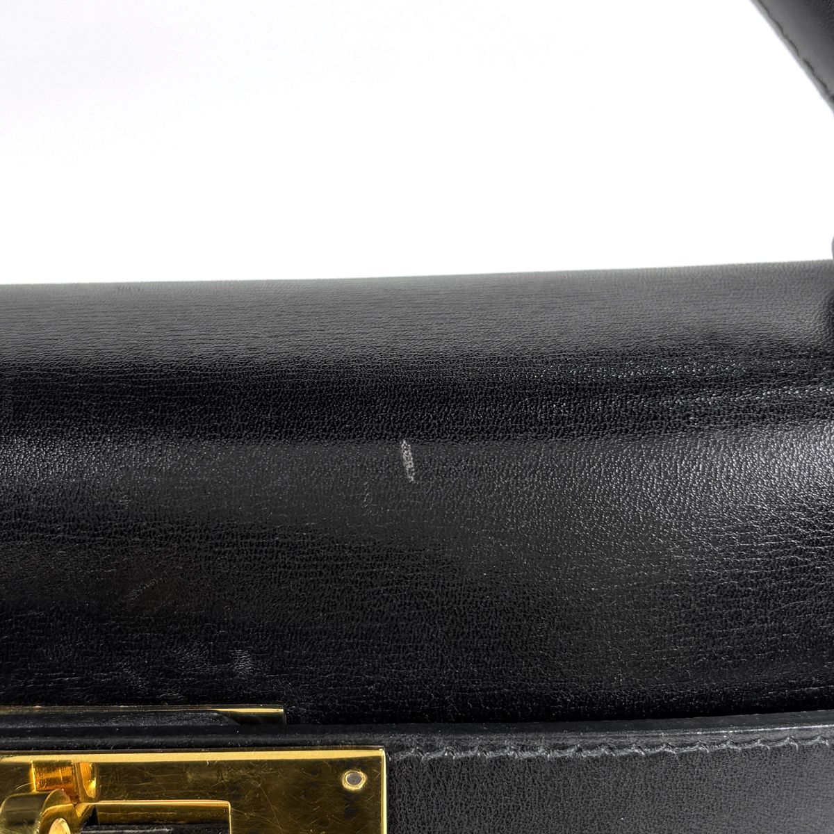 Hermes Kelly 32 Handbag Retourne 2-Way Box Calf Black — view 7