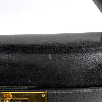 Hermes Kelly 32 Handbag Retourne 2-Way Box Calf Black — view 7