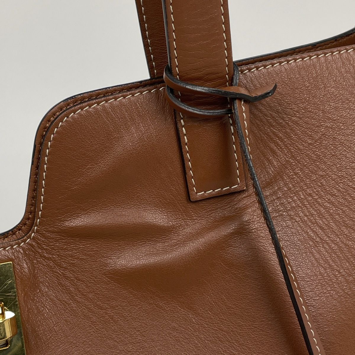 Celine Tote Cabas 16 Seize Leather Brown — view 4